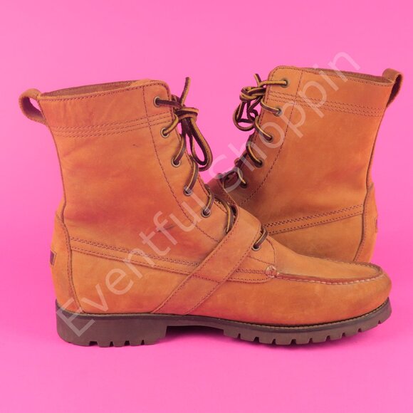 Polo Ralph Lauren Boots Mens 11D Brown Ranger Suede Buckle Strap - Picture 6 of 16